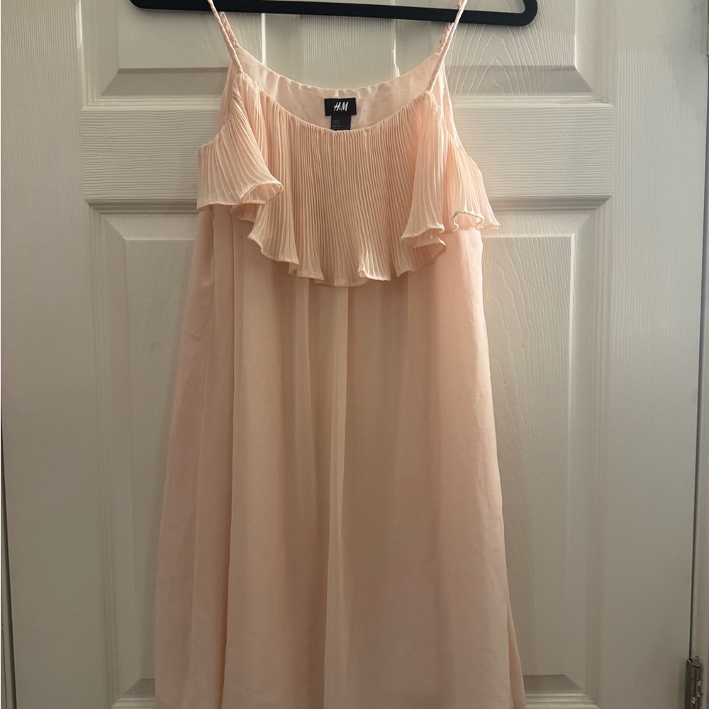 H&M Pink Ruffle Mini Dress